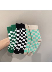 3 Pairs Baby Boys Socks Cute Plaid Kids Spring Autumn Cotton Breathable Socks Girls Socks Children Sock