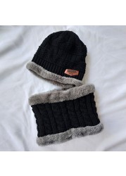 Boys Winter Hats and Scarves Set Boys Girls Add Thick Hats and Necklaces in Autumn Cute Baby Hats for Kids Ages 5-12 Years