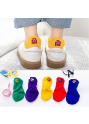 5pairs/lot Cotton Children's Socks Spring Autumn Cute Cartoon Embroidery Girls Socks Breathable Casual Sports Boys Socks 1-12 Years