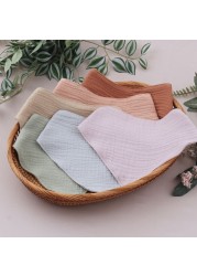 Baby Boy Cotton Bib Newborn Solid Color Triangle Scarf Feeding Saliva Towel Bandana Burp Cloths Boys Girls Shower Gifts