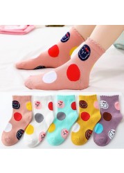 5pairs/lot Autumn Winter Children Cartoon Bear Socks Baby Cute Trendy Cotton Print Socks Comfortable Girls Boys Sports Socks Hot