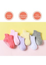 6pairs/lot Non-slip Baby Floor Socks Baby Floor Socks Baby Girls Boys Ankle Socks Non-slip Anti-slip Socks for Baby