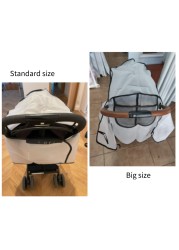 Stroller accessories waterproof rain cover transparent wind dust shield zipper open raincoat for baby stroller cover