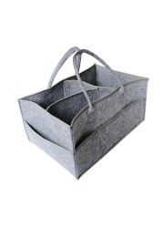 Baby Diaper Caddy Organizer Portable Holder Bag Baby Felt Storage Nursery Basket Foldable Maternity Nursery Organizer Bag