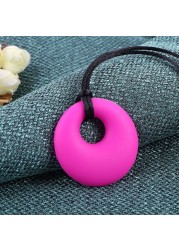 2 Pack Boys Girls Sensory Chew Necklace Silicone Rubber Necklace Jewelry For Autism, ADHD