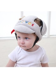 Boys Girls Protective Cap Soft Safety Helmet for Baby with Adjustable Strap Breathable Toddlers Infant Head Protector Anti-Crash