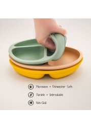 Baby Feeding Bowl Set Silicone Bibs Non-Slip Baby Silicone Tableware BPA Free Silicone Chewable Food Grade Newborn Accessories