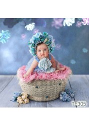 Newborn Photography Props Baby Handmade Flowers Colorful Bonnet Hat Infant Studio Shooting Photo Props Posing Accessories