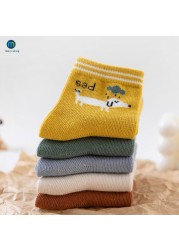 10pcs/lot Baby Boys Winter Socks Cartoon Animail Kids Spring Autumn Cotton Breathable Keep Warm Socks for Children Miaoyoutong