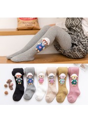 Kids Tights Baby Girls Cotton Stockings Cute Animal Pattern Tights Pants Children Kawaii Tights Girl Pink Pantyhose Clothes 0-9Y