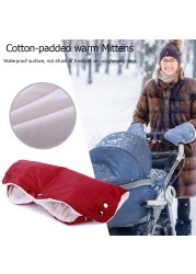 Winter Thick Warm Stroller Gloves Pushchair Muff Waterproof Stroller Accessory Mitten Mom Kid Buggy Claw Pram Hand Gloves