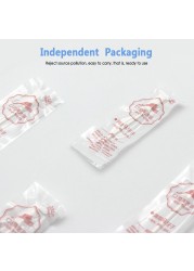 30pcs Disposable Baby Toothbrush Paper Applicator Handle Tongue Cleaner Gauze Cleaner Independent Package Tongue Brush Baby Care