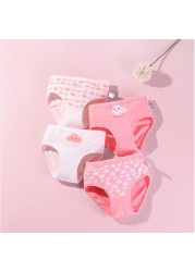 4 Pieces/Lot 2-12Y Children Underwear Cotton Girls Panties Cute Pattern Kids Boxer Briefs Child Soft Girl Pants safety pants