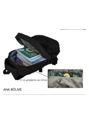 Unisex Waterproof Fabric School Bag