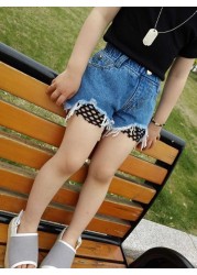 Dropshipping 2-7Y 2022 Baby Girl Summer Ripped Jeans Kids Denim Shorts For Kids Short Trousers