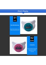 حمالة صدر لحلمات الفم الرقمية LCD Chupeta Termometro Testa ترمومتر لحلمات الطفل Termometro مصاصة وظيفية للطفل