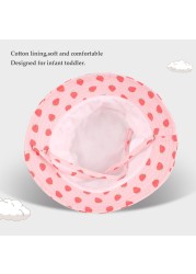 Spring Summer Children's Sunshade Bucket Cap Colorful Big Brimmed Baby Cotton Casual Hat