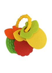 Baby Fruit Pattern Soft Rubber Rattle Toy Teether Newborn Chews Food Grade Silicone Teething Infant Training Bed Toy Chewing Baby Toys