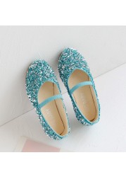 Fashion sequins leather girls princess shoes crystal dance children's shoes spring and autumn new soft sole baby boy kids shoes