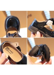 Patent leather girls school shoes spring and autumn new fashion show little girls leather shoes soft sole baby boy children shoes