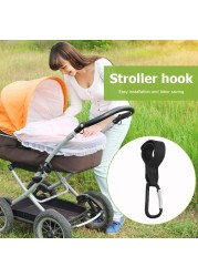 1/2pcs Baby Stroller Bag Hooks PU Leather Non-slip Hanger Wheelchair Organizer Bag Buckle Stroller Bag Hooks Baby Stroller Seat Accessories