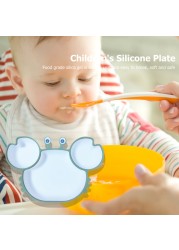 Baby Bowls Plates Baby Feeding Silicone Suction Feeding Food Tableware Non-Slip Baby Dishes Crab Food Feeding Bowl for Kids