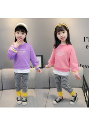 Baby Girls Clothes Sets Kids 2022 Fashion Infant Spring Autumn Cotton 2pcs Outfits Letter Sweatshirt+Pants Baby Tracksuit