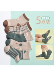 New 2021 5 Pairs Baby Socks Boys Girls Round Socks Fashion Comfortable Cotton Sock Baby Sock Clothes Gift Baby Socks