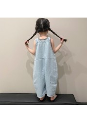 Kids Jeans Overalls for Girls Fashion Jeans Casual Rompers Denim Pants for Kids Clothes Children Teens Outwear Outfits