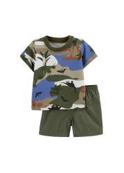 Summer Short Sleeve T-shirt + Shorts 2pcs Baby Boy Clothes Newborn Infantil Cotton Baby Outfits Baby Clothes For Newborn Baby