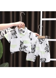 New summer baby clothes suit children boys girls fashion cartoon shirt shorts 2pcs/sets baby casual outfit kids tracksuits