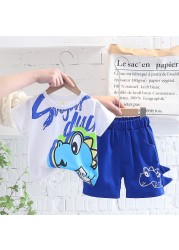 New Summer Baby Clothes Children Boys Girls Cute Cartoon Cotton T-Shirt Shorts 2Pcs/Sets Toddler Casual Costume Kids Sportswear