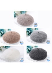 Fashion Spring Autumn Winter Wool Bonnet Princess Kids Girls Hats Lovely Beanie QX2D