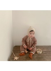 BOBOTCNUNU 2022 New Fashion Spring Boys Girls Candy Color Long Sleeve Jumpsuit