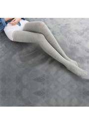 New Socks Women Cotton Thigh High Over the Knee Socks for Ladies Girls Warm 80cm Super Long Stocking Sexy Medias