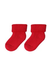 0-3 Years Bbaby Shoe Socks for Newborn Cotton Infant Boys Girls Children Winter Warm Infant Socks Toddler Casual Socks Red