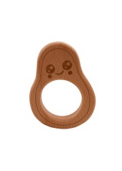 Kisstether 10pcs/lot Food Grade Beech Wood Teething Baby Teether Baby Toys Diy Making Wooden Rings Teething Toy