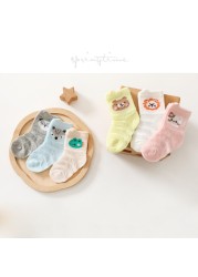 1 Pairs Infant Thin Mesh Sock Cute Cartoon Newborn Baby Socks Short Tube Boys Girls Baby Socks Floor Socks Kids Sock