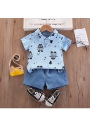 2022 kids clothes suit summer children boy girl full printed T-shirt shorts 2pcs/sets infant children clothing 1 2 3 4 years