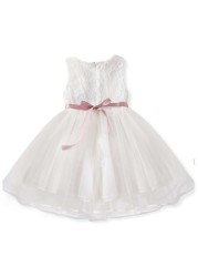 1-5Y Summer Girls Dress 2022 New Sleeveless Princess Dress Korean Style Stitching Lace Children Dress Vestidos G0025