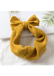 Baby Headband Knitted Headband Toddler Headbands For Girls Wide Soft Solid Color Crochet Knit Elastic Hairband Fashion Tiara