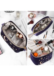 Japanese Style Velvet Cosmetic Bag Large Capacity Storage Lipstick Cosmetics Jewelry Marine Velvet Cosmetic Bag