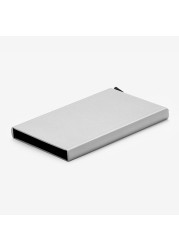 Anti-theft ID Credit Card Holder Porte Carte Thin Aluminum Metal Wallets Pocket Bank Box Women Men Credit Card Box