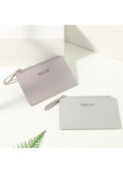 New PU Leather Women Wallets Zipper Coin Purse Key Chain Small Wallet Mini Multi Card Bit Card Holder Card Holder