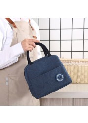 Picnic Oxford Cloth Insulation Bags Portable Drink Cooler Bag Lunch Bento Thermal Carrier For Office Work School Camping