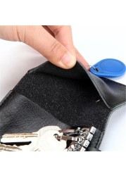 PU Leather Keychain Men Women Key Holder Organizer Pouch Cow Split Car Key Wallet Housekeeper Key Case Card Bag Small