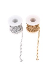 2m/roll DIY Handmade Metal Chain for Making Handbag Bag Parts Accessories 2 Colors