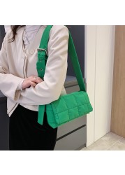 Solid Color Nylon Cloth Shoulder Crossbody Square Bags for Women 2022 Women Designer Small Flap Handbag Female Messenger Bag