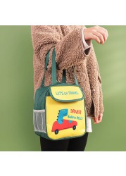 Cute Cartoon Bento Box Bag Food Insulation Bag New Multilayer Zipper School Cooler Bag For Kids Baby Lunch Container Handbag