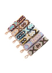 Replacement shoulder bag ethnic style color rhombus chain strap bag creative bag handles purse belts accessories